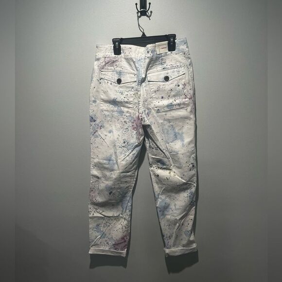 By Anthropologie The Wanderer Watercolor Cargo Utility Pants 28 NWT - Picture 9 of 11